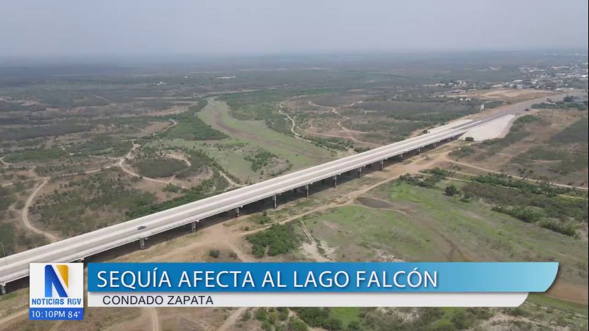 Lago Falcón afectado por sequía en el condado Zapata