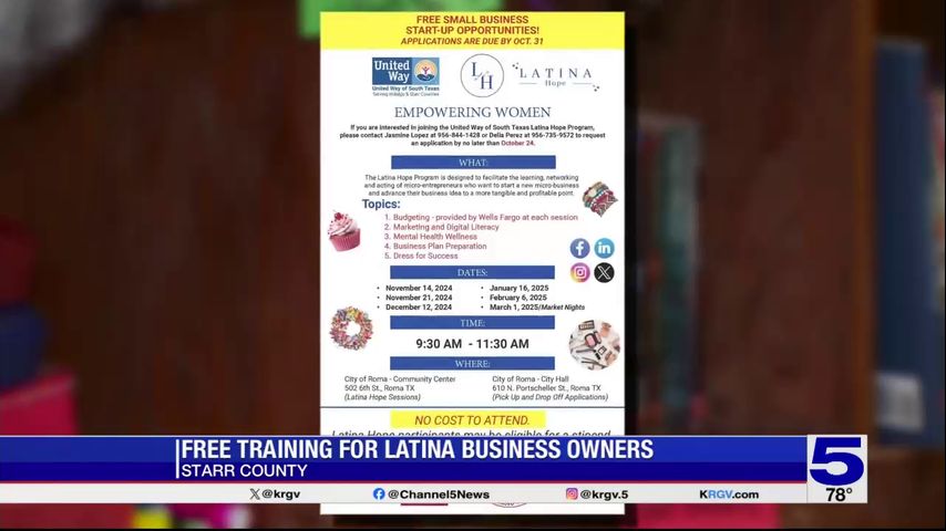 Starr County program offering free training to Latina business owners