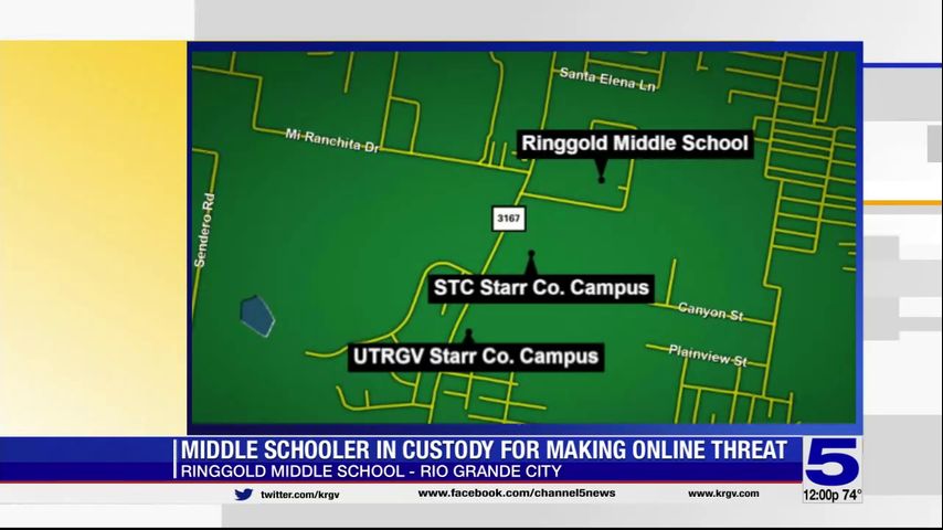 Middle school student charged after posting social media threat, Rio Grande City Grulla ISD say