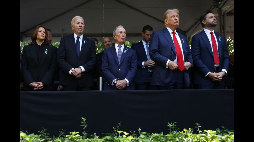 9/11 anniversary brings Biden, Harris and Trump together at ground zero