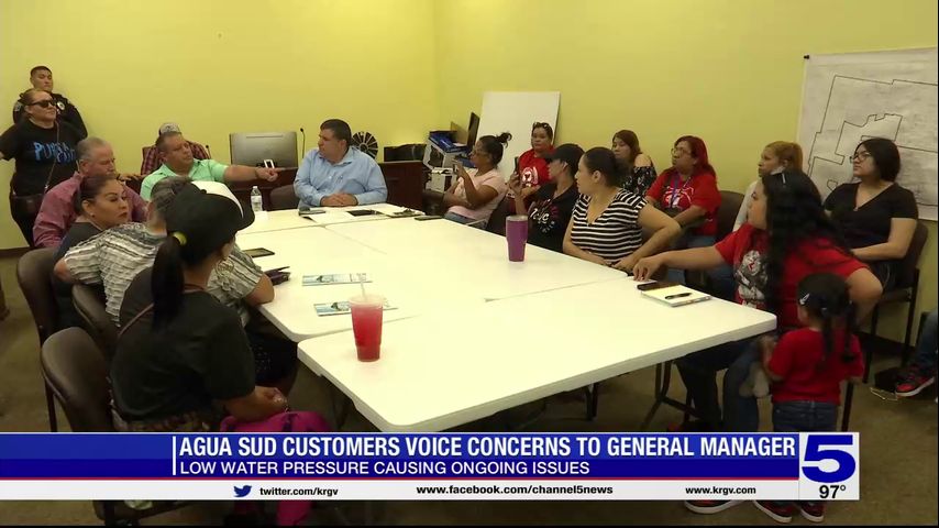 Agua SUD customers meet with general manager amid low water pressure issues