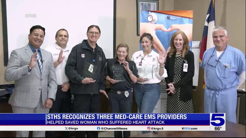 South Texas Health System honors three Med-Care EMS providers with Hometown Heroes Award