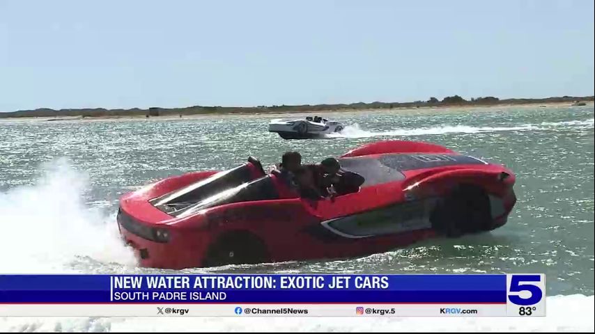 Exotic water jet cars new attraction at South Padre Island