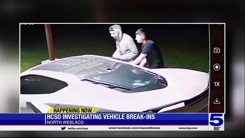 Hidalgo County Sheriff's Office investigating vehicle break-ins in Weslaco