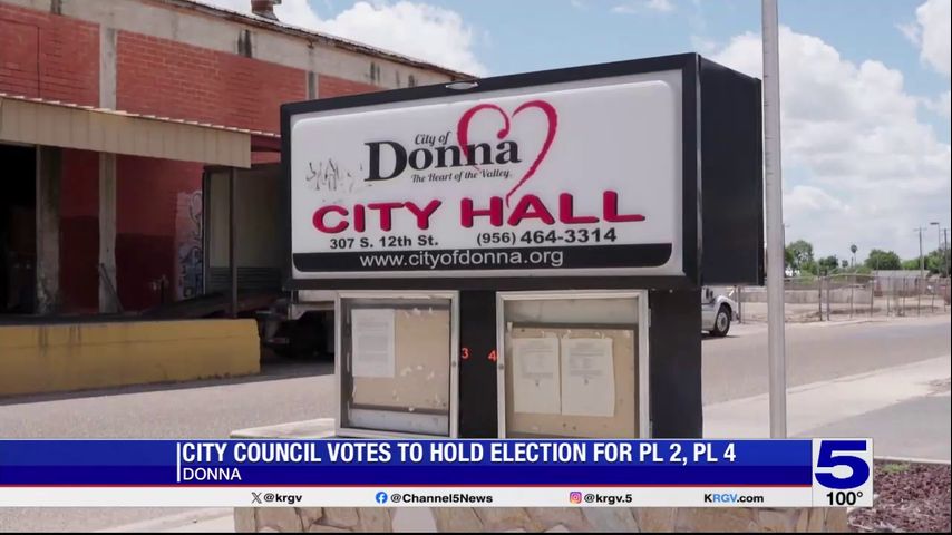 Donna city council to hold November elections