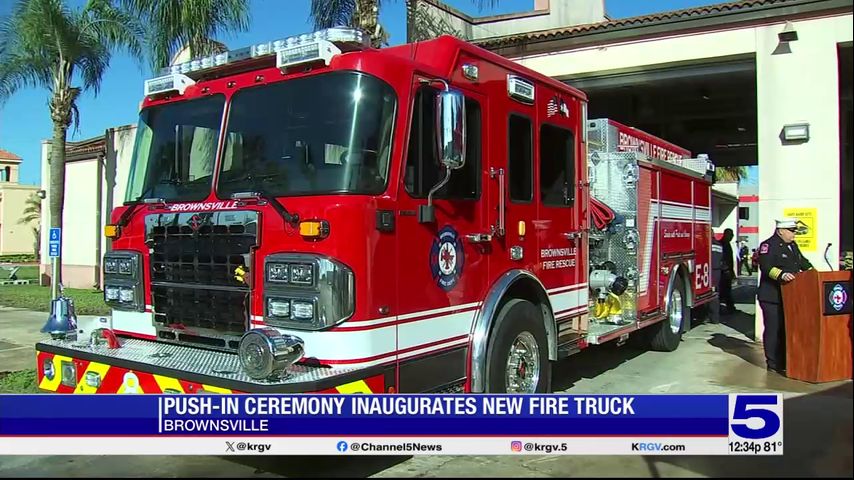 Brownsville Fire Department holds push-in ceremony for new fire truck