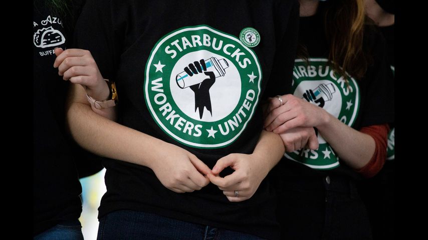 Thousands of Starbucks workers go on a one-day strike, one of busiest days of year for the chain