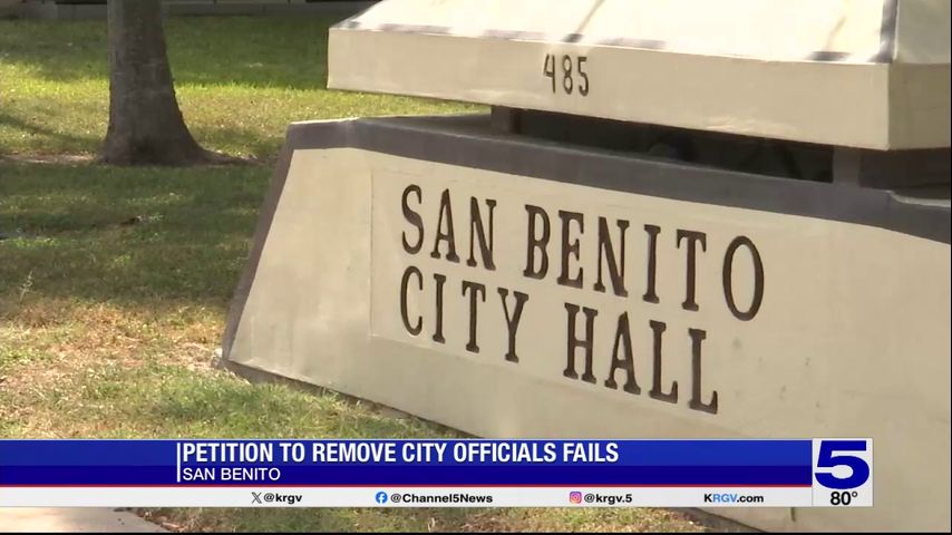 Petition to recall San Benito city officials fails