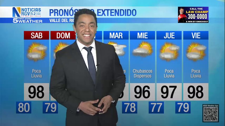 Viernes 23 de Agosto: Poco de lluvia en los altos 90s