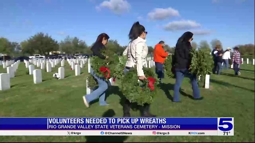 Volunteers needed to pick up wreaths at veteran's cemetery in Mission