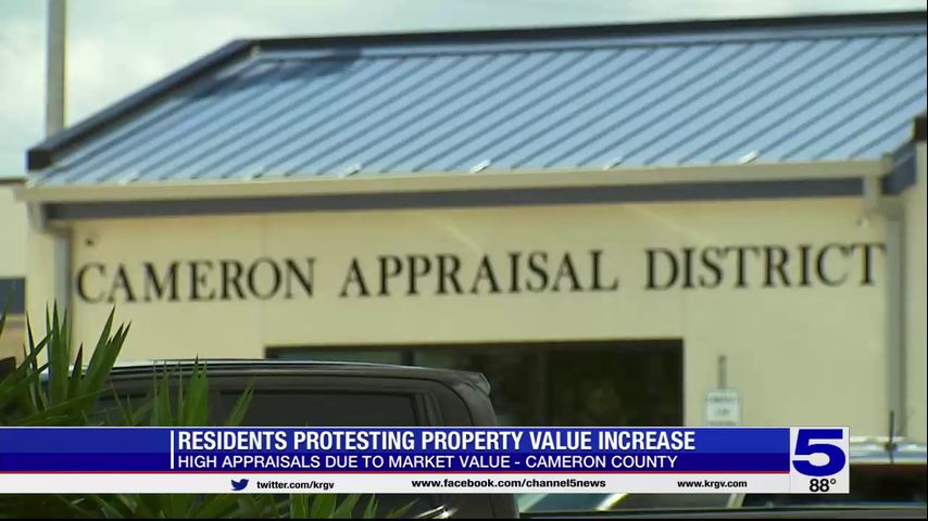 Cameron County residents protesting increases in property value