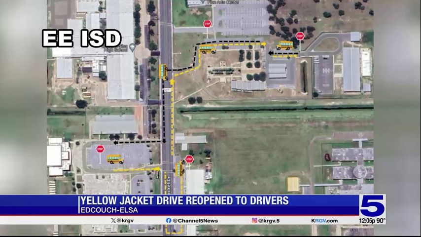 Yellow Jacket Drive reopens to drivers near Edcouch-Elsa High