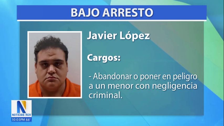 Policía de Cameron detiene a Javier López por presuntamente abandonar a menor de edad