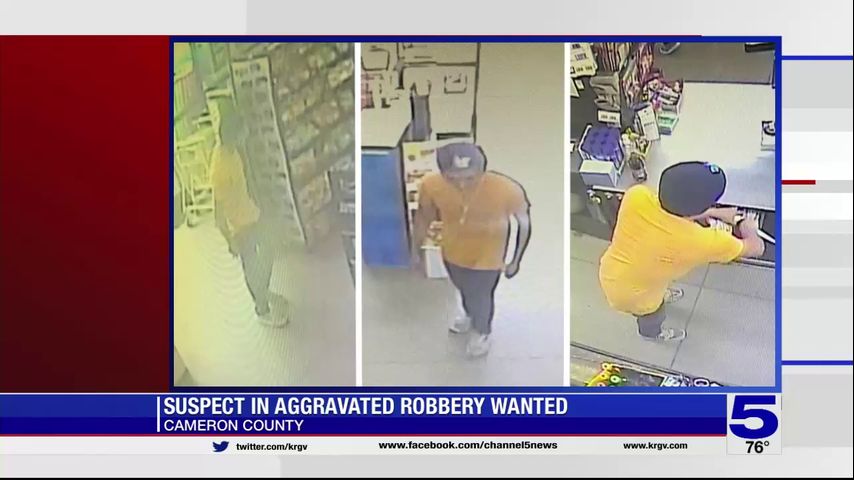 Cameron County Sheriff's Office search for suspect in aggravated robbery