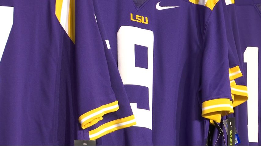 HOT] New Joe Burrow LSU Jersey #9 NCAA Football Purple