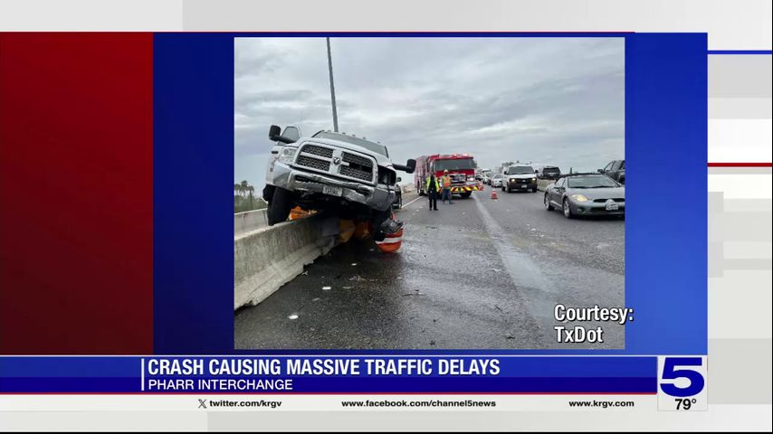 Traffic delayed one hour in Pharr due to accident