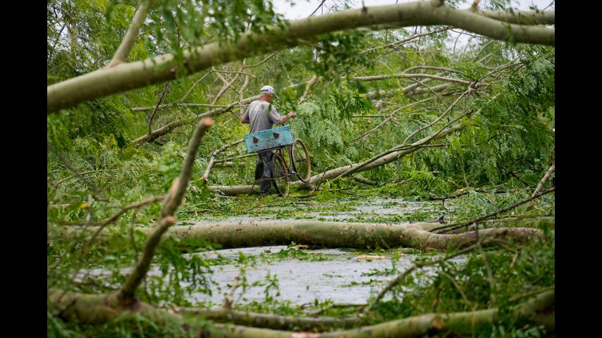 Cuba left reeling after Category 3 hurricane ravages island and knocks out power grid