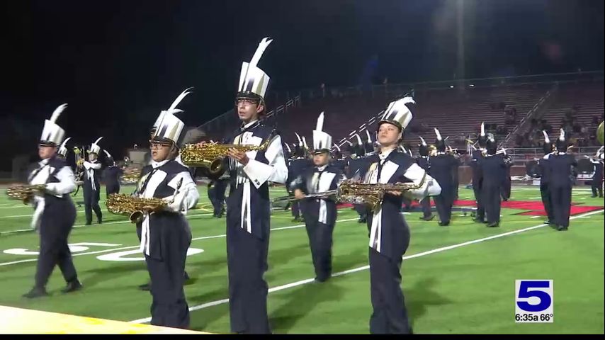 Valley high school marching band competing at state championship