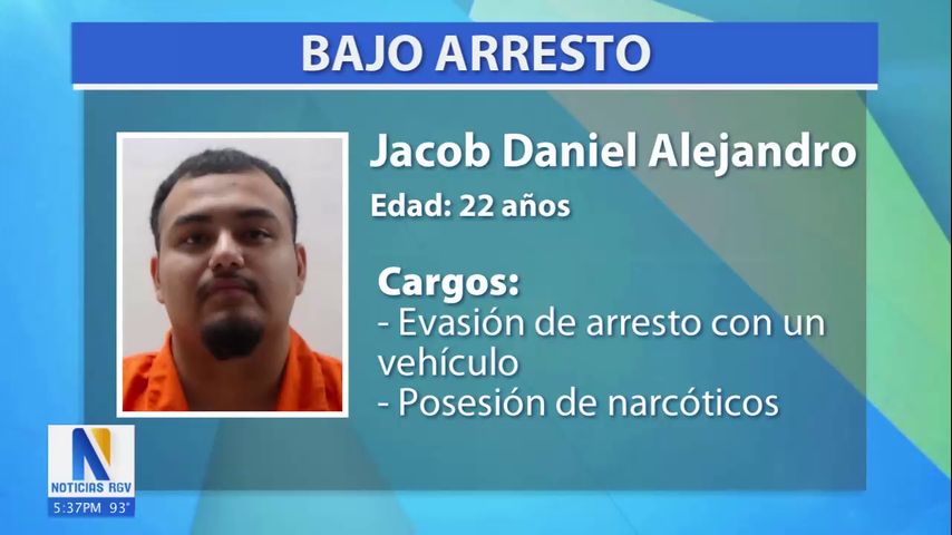 Arrestan a Jacob Daniel Alejandro buscado por evasión de arresto y posesión de narcóticos en el condado Cameron