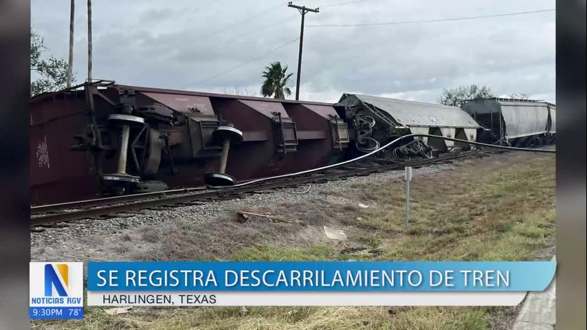 Tren de carga se descarrila en la antigua Business 83 de Harlingen