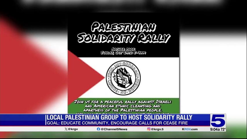 Activist group to host solidarity rally for Palestine in McAllen