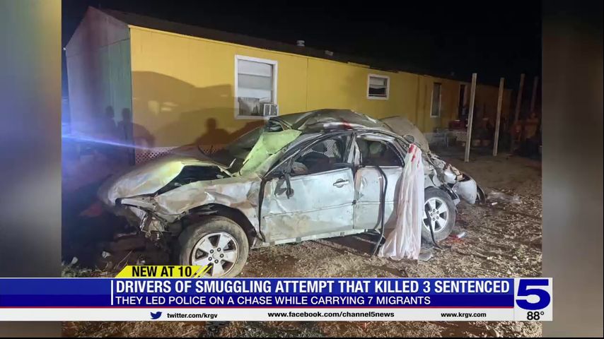 Two smugglers sentenced in connection with fatal 2021 crash near Palmview
