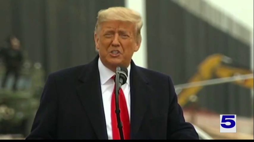 President Trump talks border wall, coronavirus during trip to Rio Grande Valley