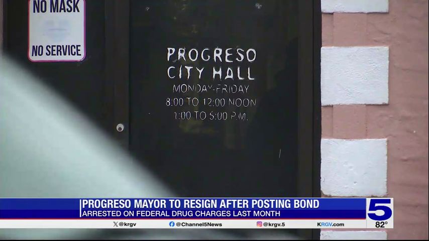 Progreso mayor to resign after posting bond on federal drug charges