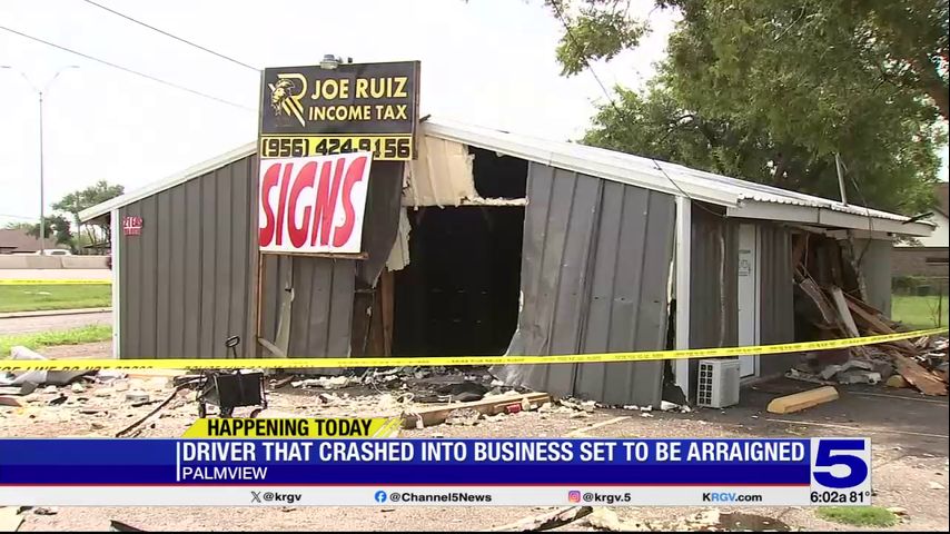 Driver accused of crashing into Palmview business turns himself in