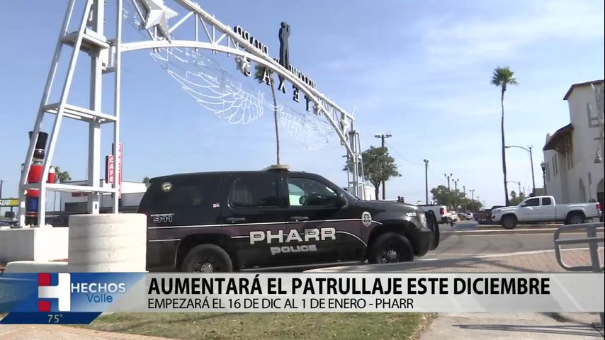 Policía de Pharr aumenta patrullaje ante la temporada navideña