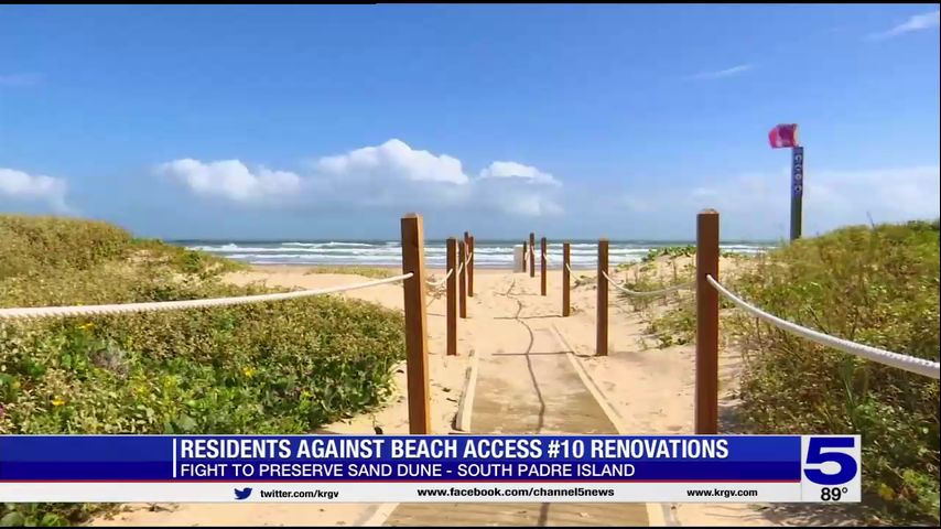 South Padre Island residents protesting renovations to Beach Access #10