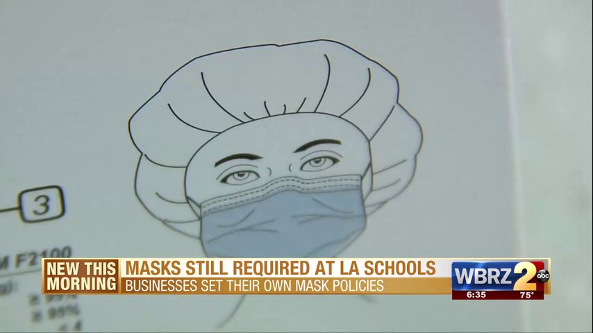 Masks still required in Louisiana's schools, other select locations