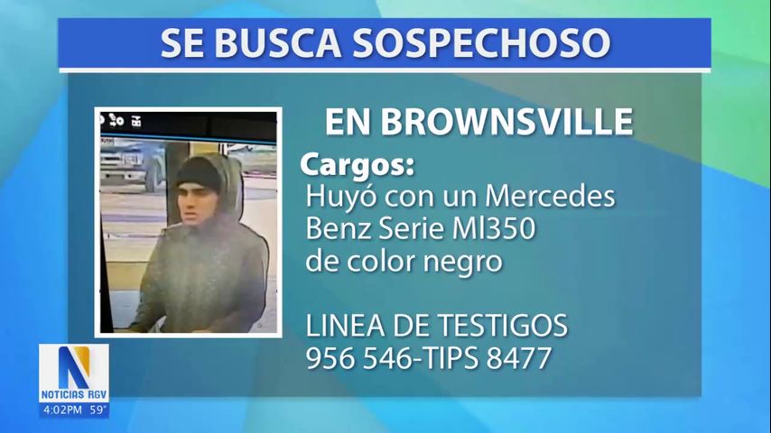 Policía busca sospechoso de robo de un auto en Brownsville