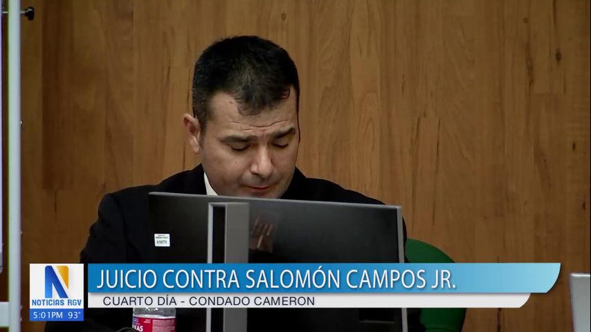 Continúa cuarto día de juicio contra Salomón Campos Jr.