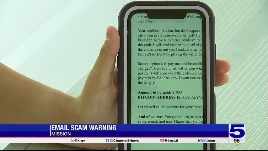 Mission woman warns of email scam