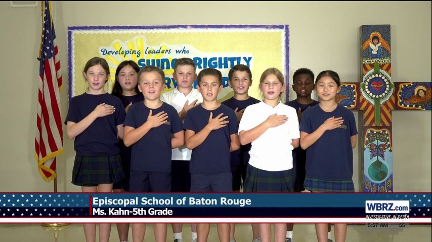 The Pledge of Allegiance, Episcopal School of Baton Rouge, Ms.Kahn, 5th ...