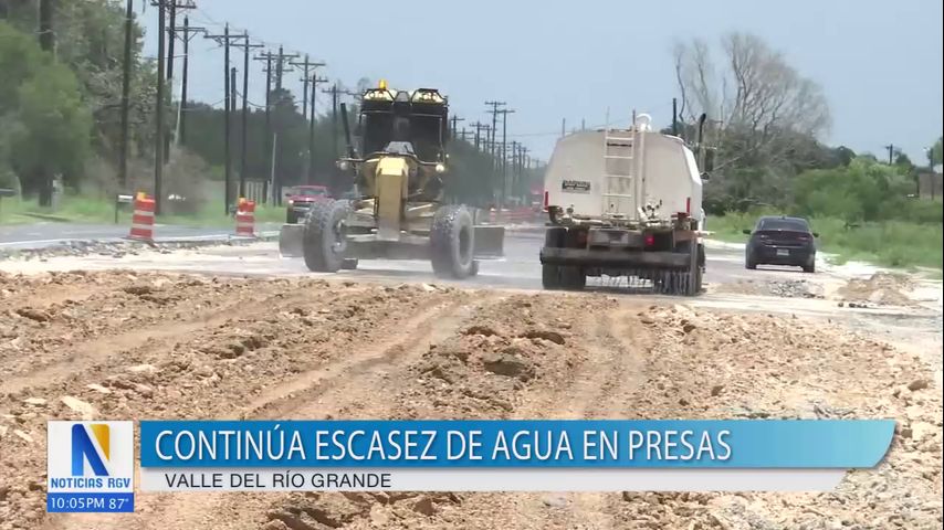 Continúa escasez de agua en presas del Valle del Río Grande