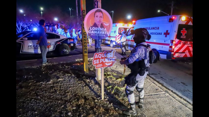 Stage collapse at a campaign rally in northern Mexico kills at least 9 people and injures 121
