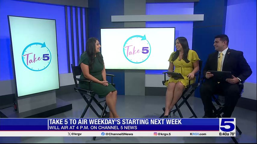 Lifestyle show, Take 5, to begin airing on weekdays starting Monday