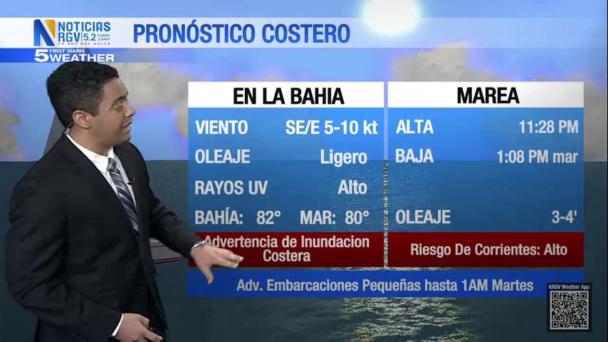 Lunes 21 de Octubre: Parcialmente nublado, temperaturas en los altos 70s