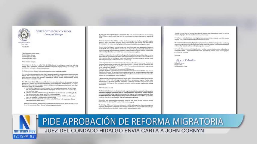 Juez del Condado Hidalgo pide aprobación de reforma migratoria