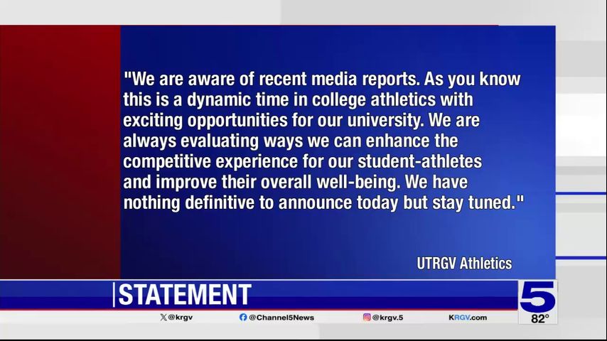 Western Athletic Conference acknowledges UTRGV leaving the conference in a release