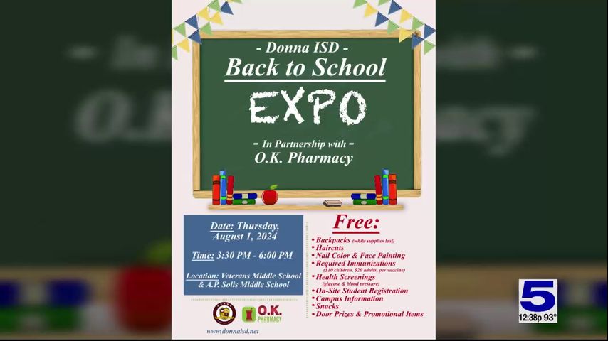 Donna ISD giving out school supplies in back to school expo