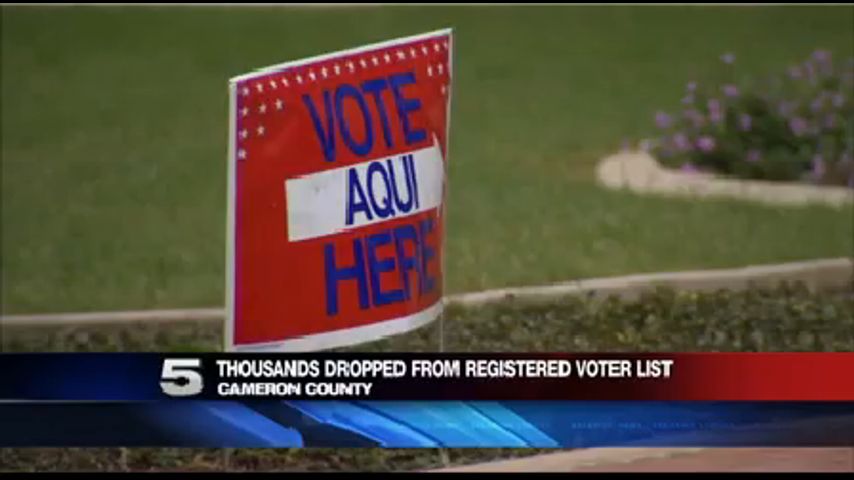 Miles son Dados de Baja de la Lista de votantes Registrados en Condado Cameron