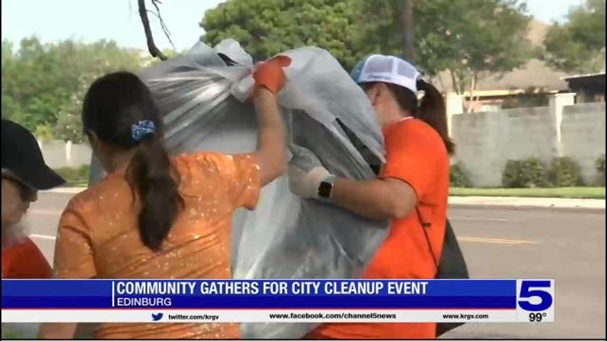 Community gathers for cleanup event in Edinburg