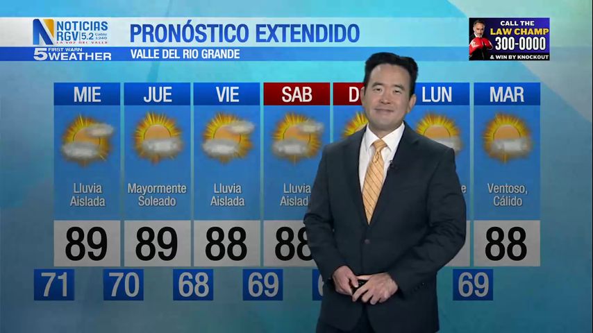 Martes 22 de Octubre: Lluvia aislada en los altos 80s