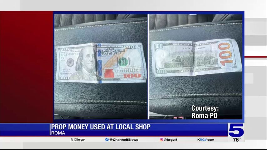 Roma police warning the public after prop money used at local shop