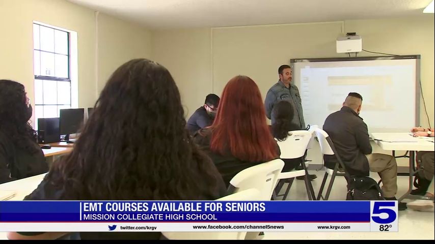 Students at Mission Collegiate High School taking EMT courses