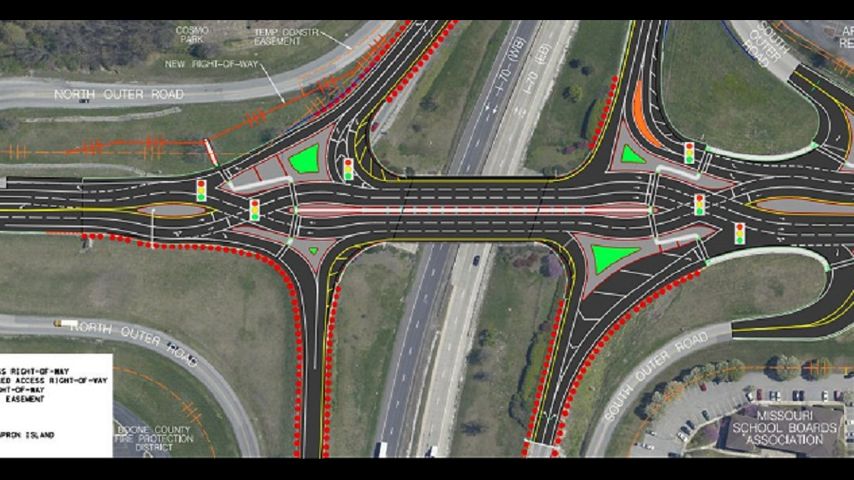 A Diverging Diamond Interchange on Stadium and I-70 Explained