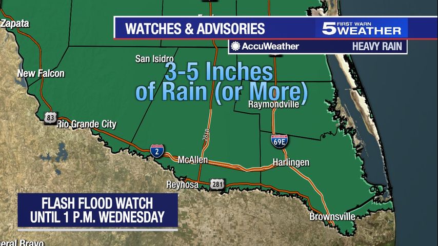 July 6, 2021: Flash Flood Watch issued for Rio Grande Valley
